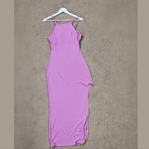 XL L*Space Pink Maxi Dress Renata Dress Leg Cut Out